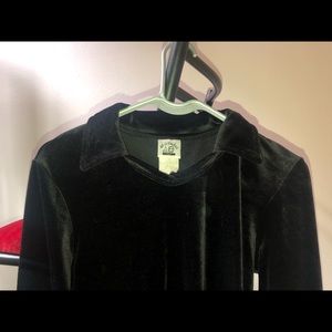 Wednesday Adams velvet black dress with collar